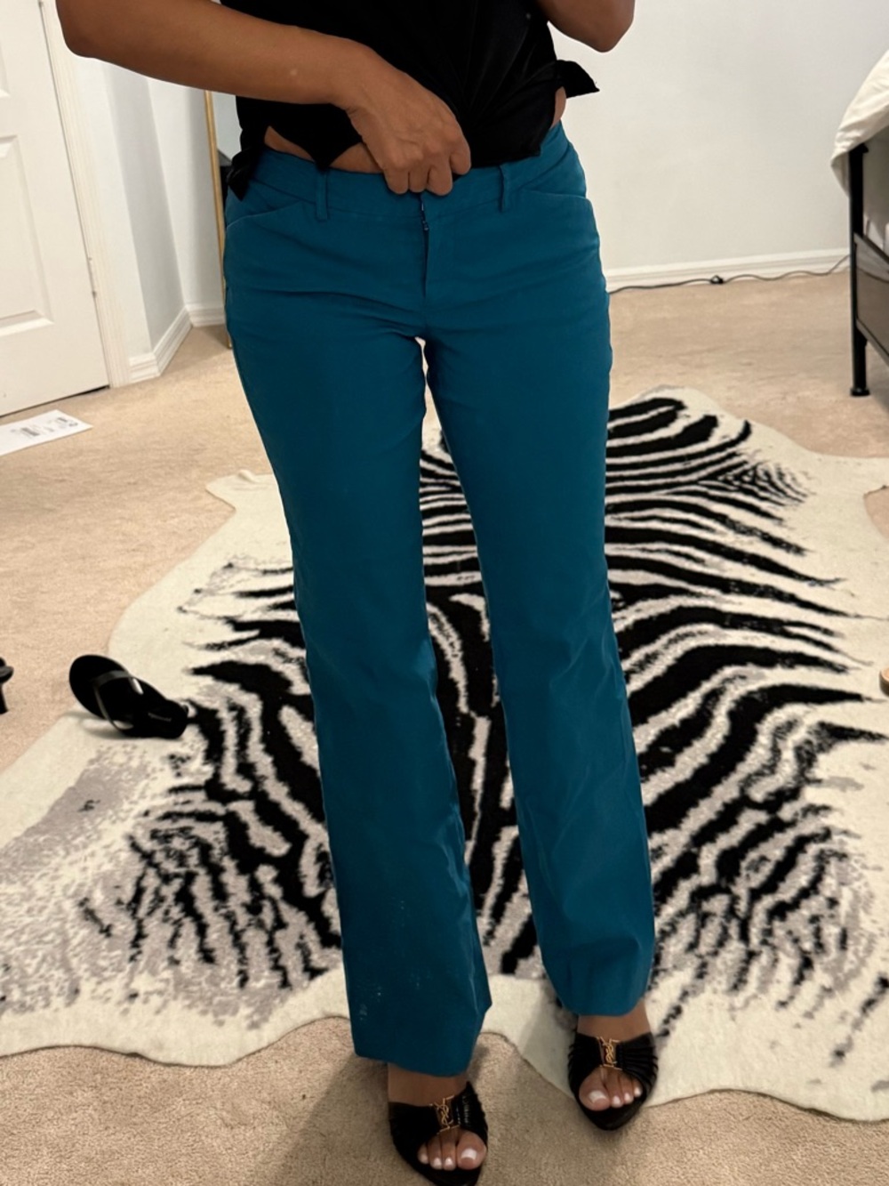 The Limited Teal Drew Fit Pants